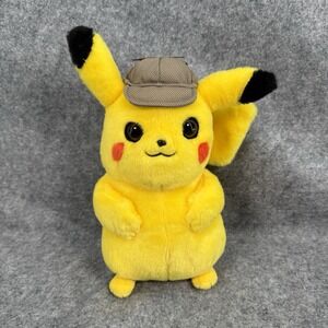 Pokemon Detective Pikachu Plush Kid Toy with Detective Hat Plush Stuffed Animal
